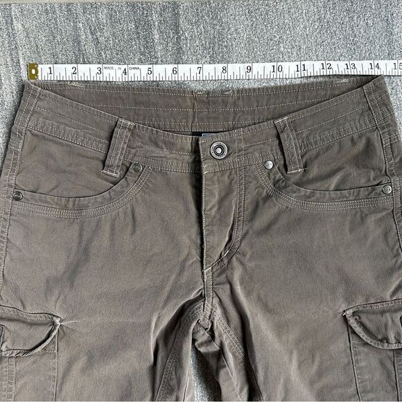 EUC Kuhl Free Range Long Shorts 11” inseam UPF 50 Cargo Pockets Brown Tan Size 2 - Picture 12 of 13